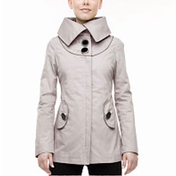 Soia & KYO Grey  Spring‎ Midi Trench Jacket Sz S - Picture 1 of 10